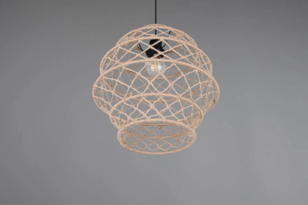 Rattan pendant lamp Hive Ø 38.5cm Trio 4017807637205