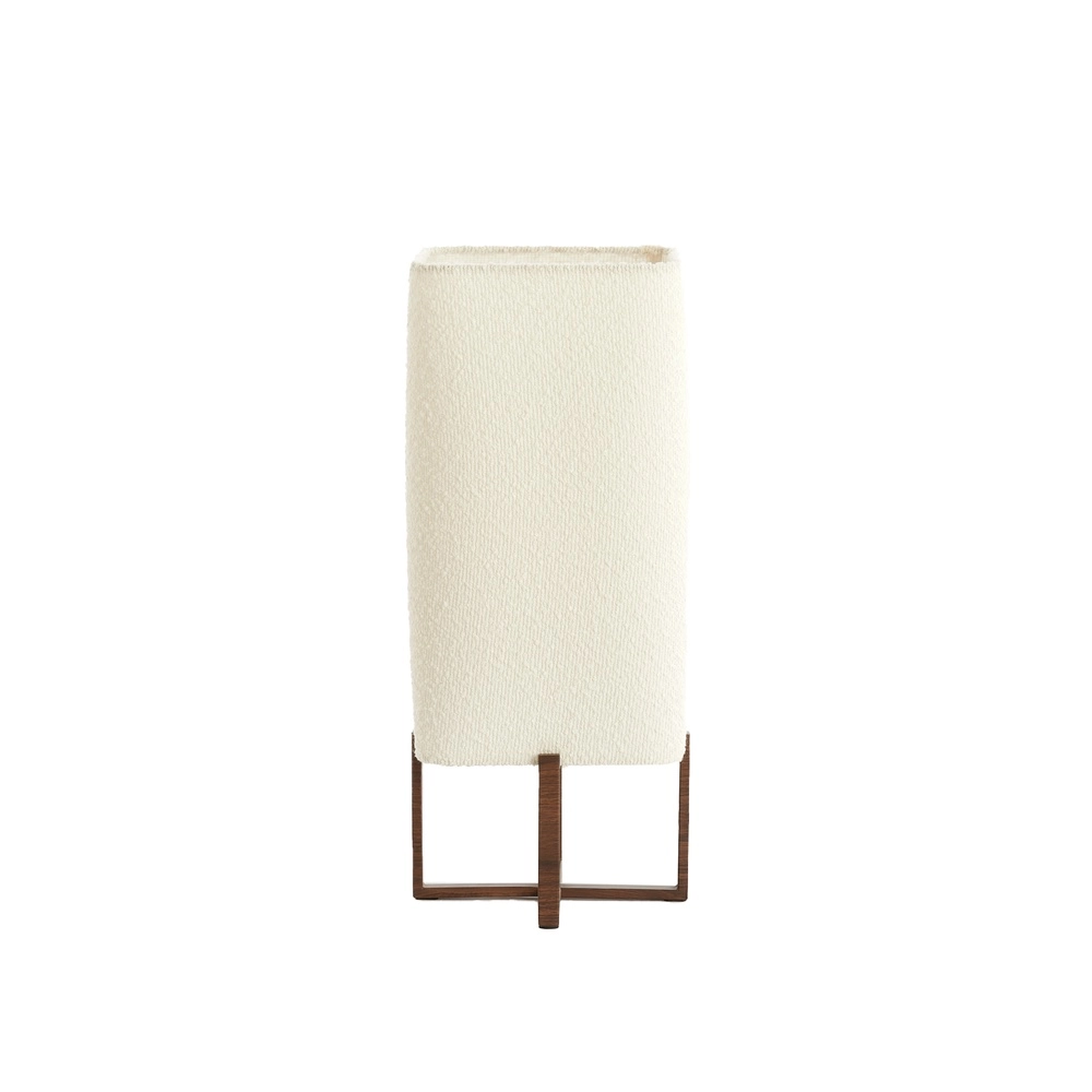 Table lamp Wyn 50,5cm - cream rope with walnut look