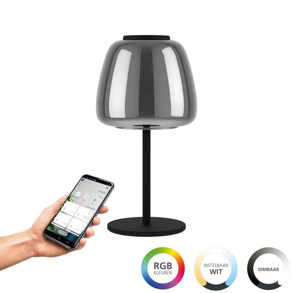 Table lamp Alfero-Z Smoke Glass - App Control Eglo 9008606312863