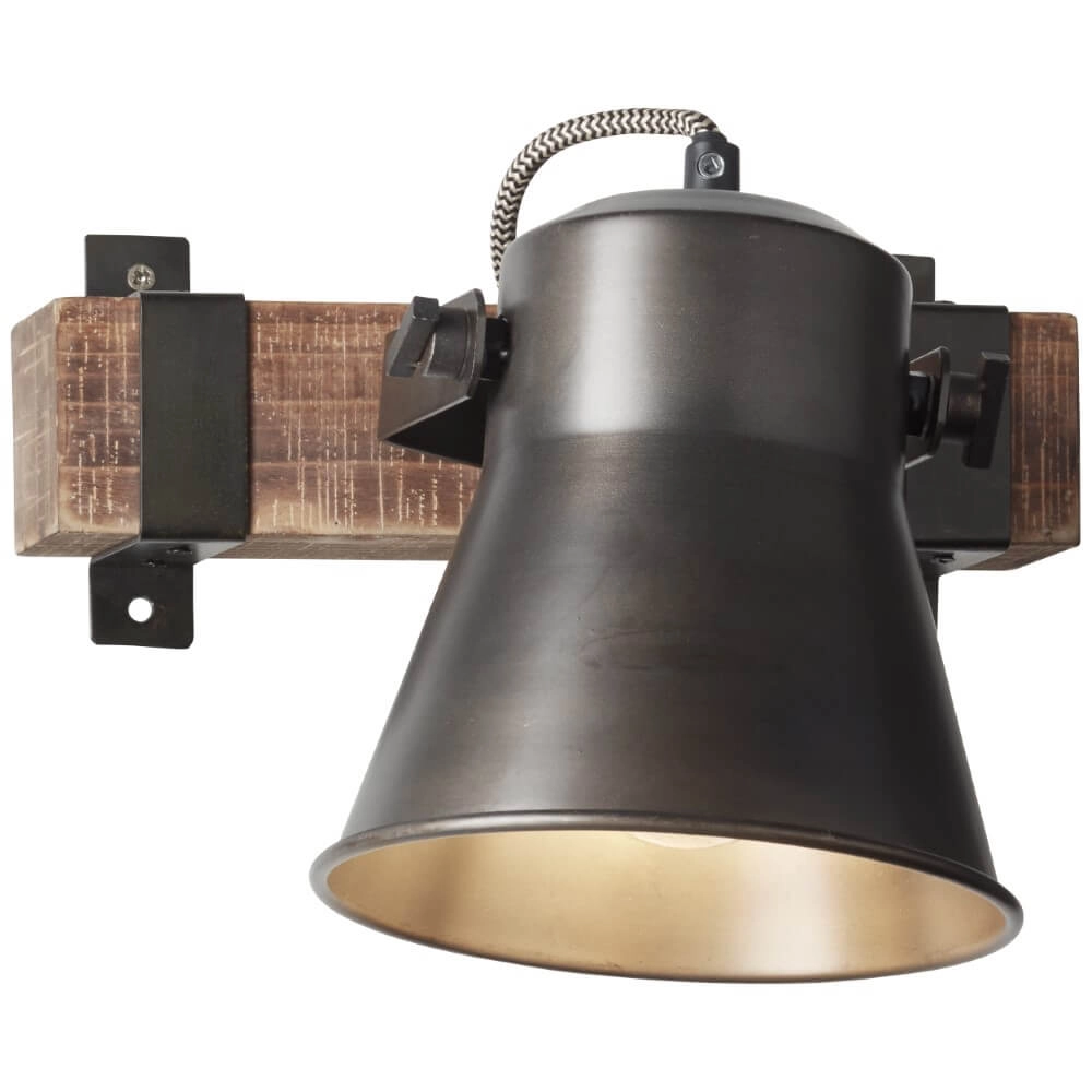 Wall lamp Decca black with brown Brilliant 4004353361432