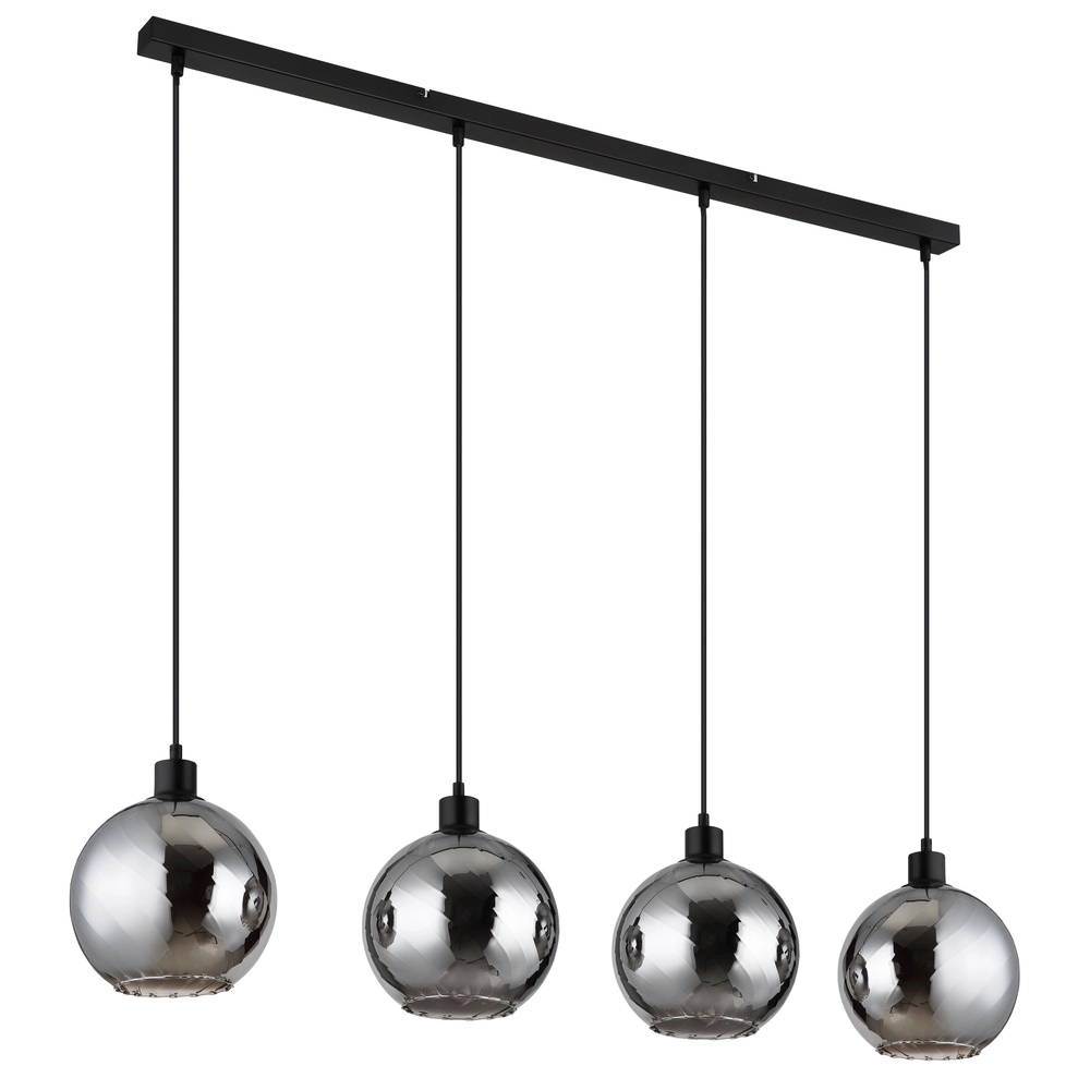 Design pendant lamp Ulf 4-light black Globo 9007371522712