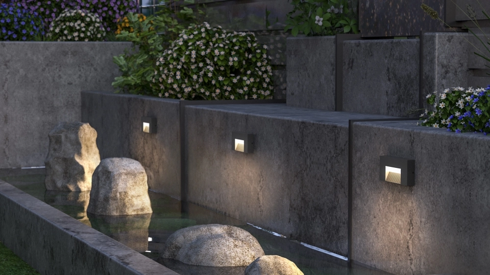 Design wall lamp Arteo grey