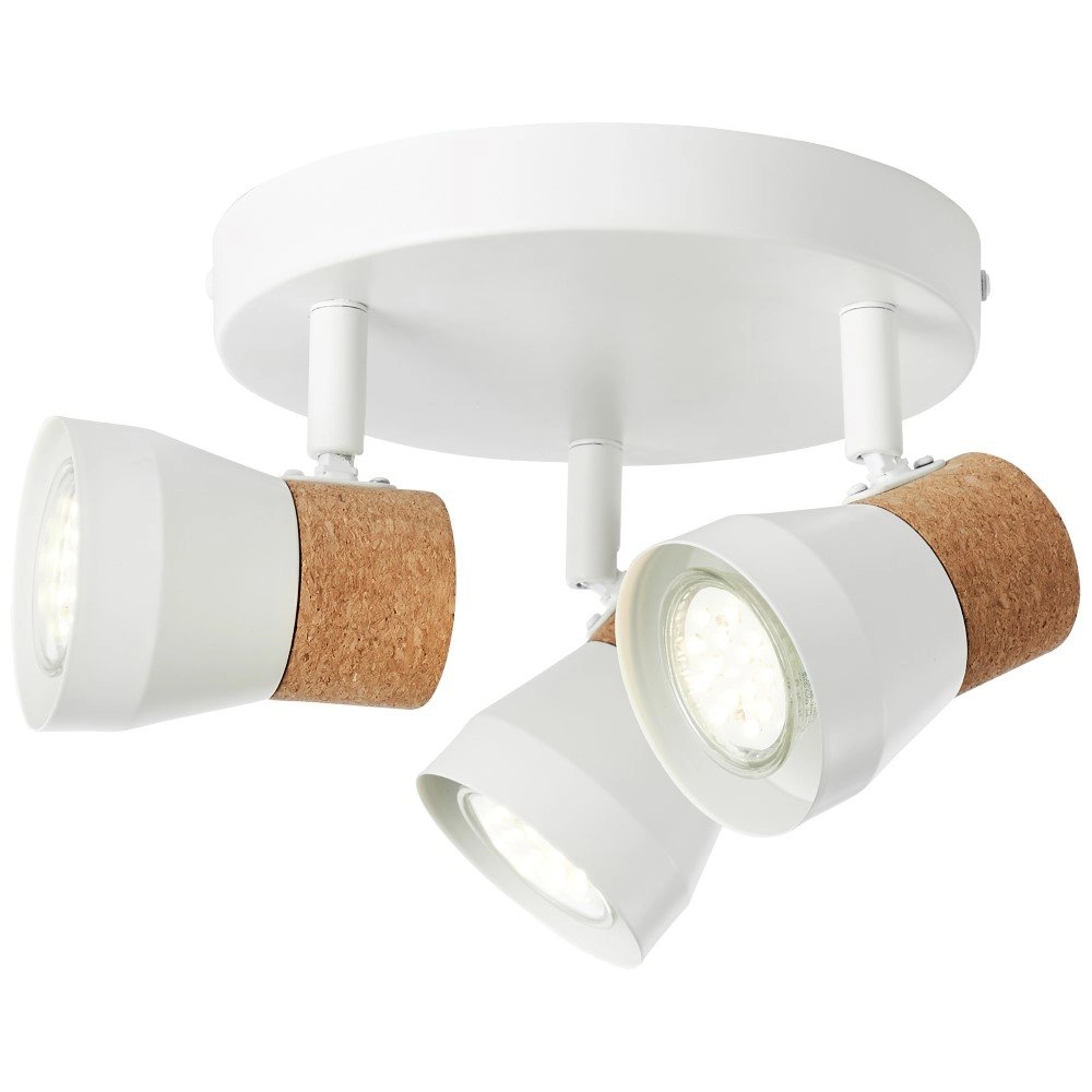 Cork ceiling spot Moka 3-light Brilliant 4004353321177