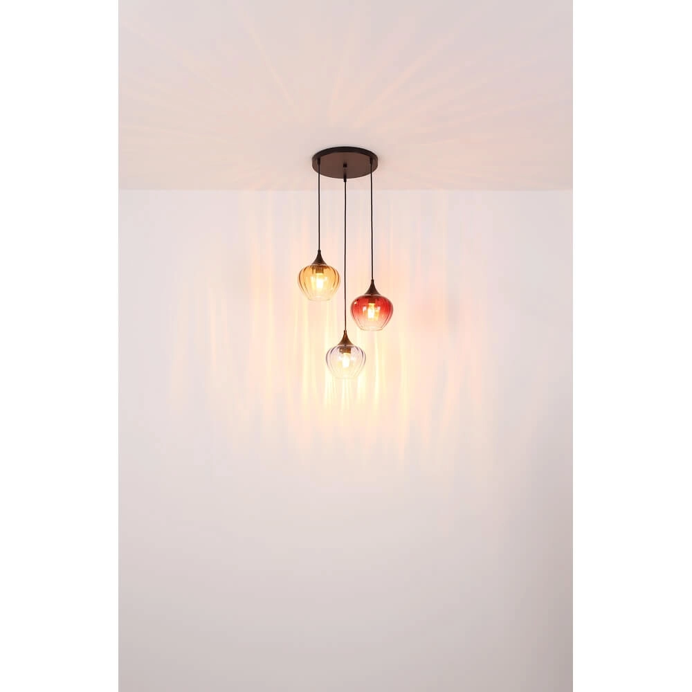 Pendant lamp Sander 3-light round Globo 9007371468591