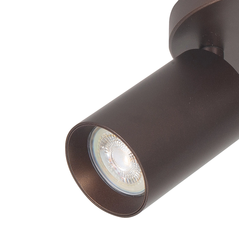 Surface-mounted spot Mila 2-light round chocolate Highlight 8718379050404