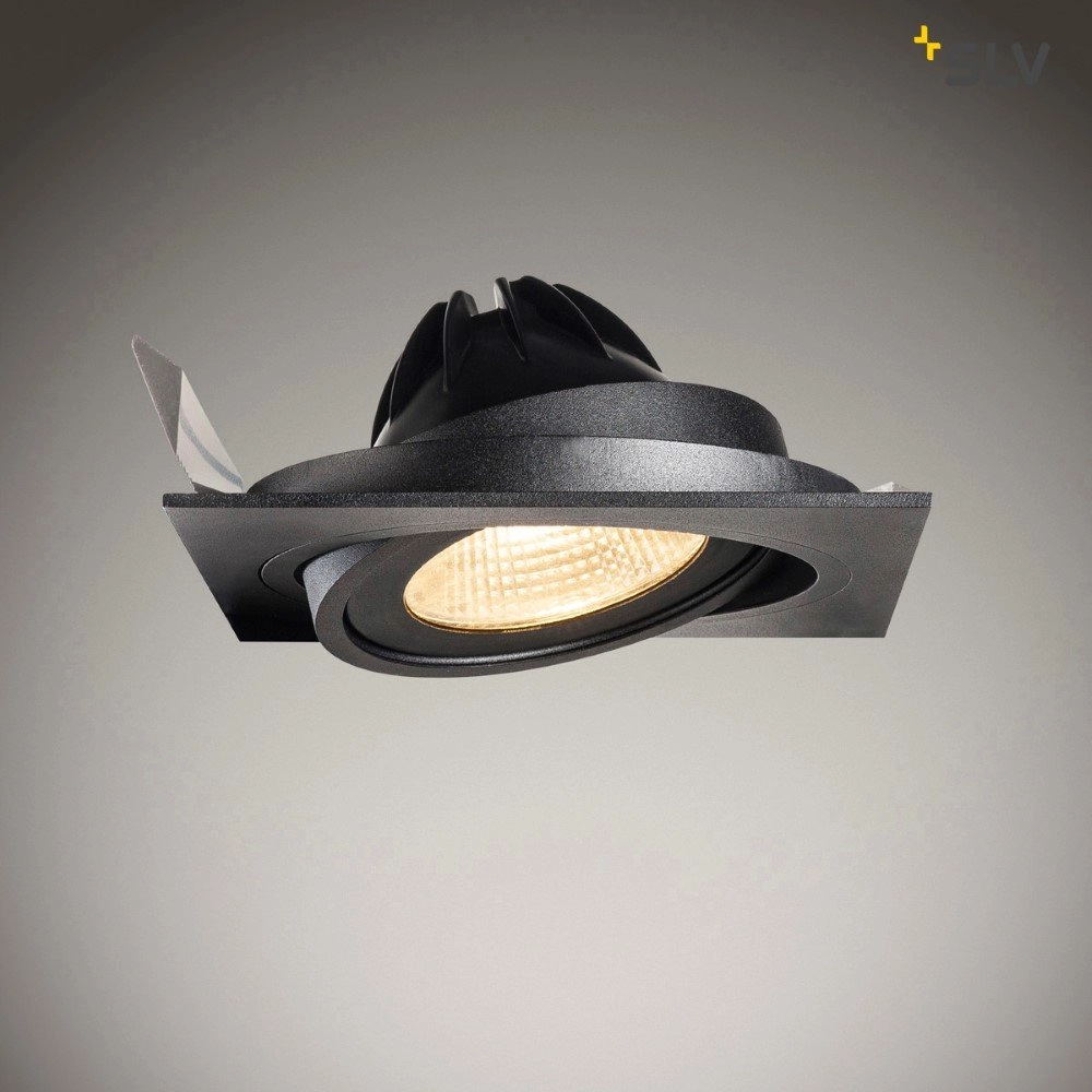 Recessed spotlight New Tria ES111 Round black with leaf springs SLV 4024163150293