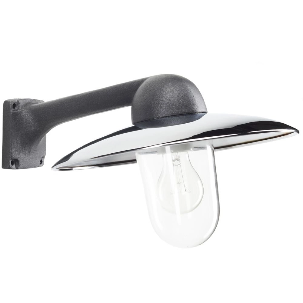 Industrial stable lamp Fabrique anthracite with chrome