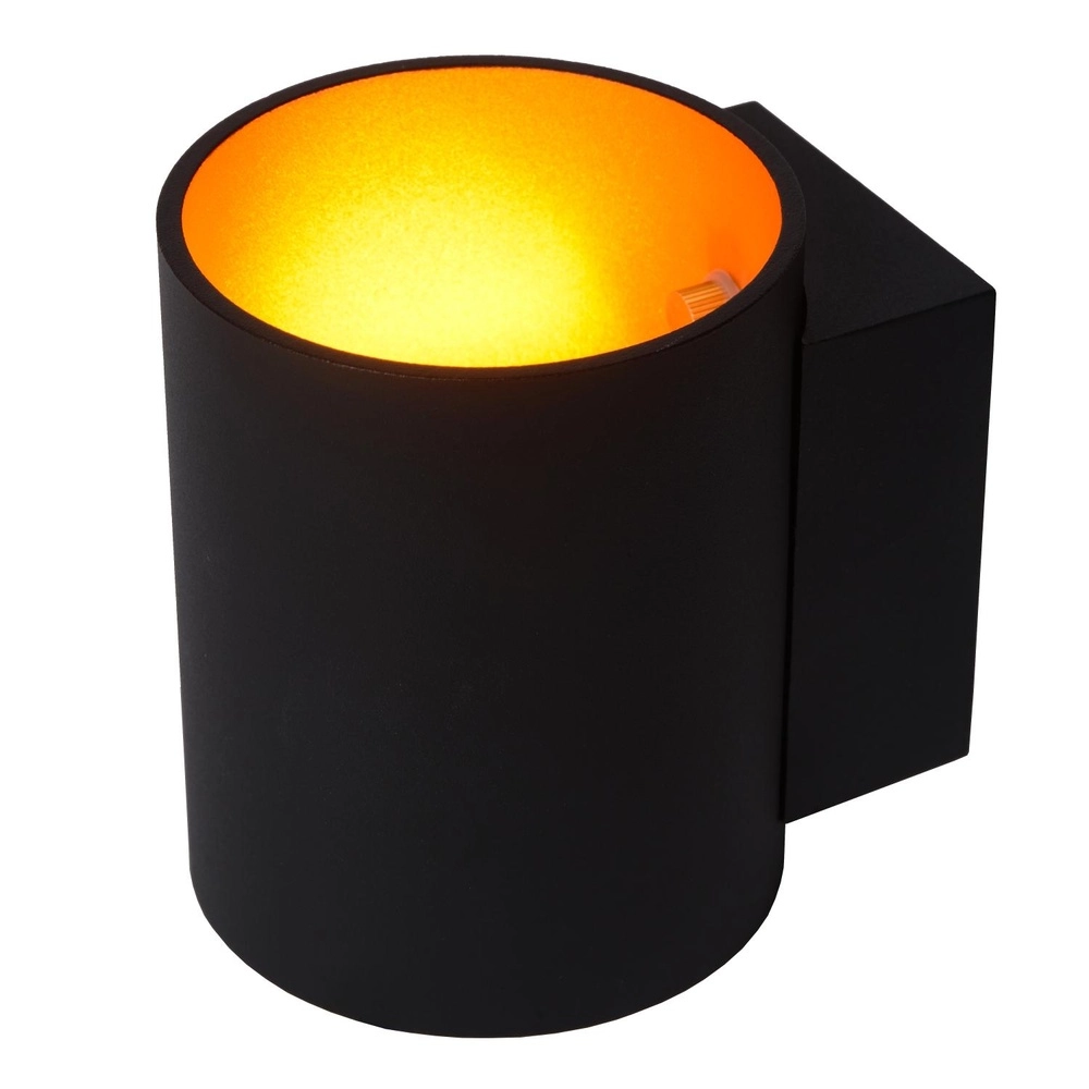 Wall lamp Xera Ø 8cm black Lucide 5411212233646