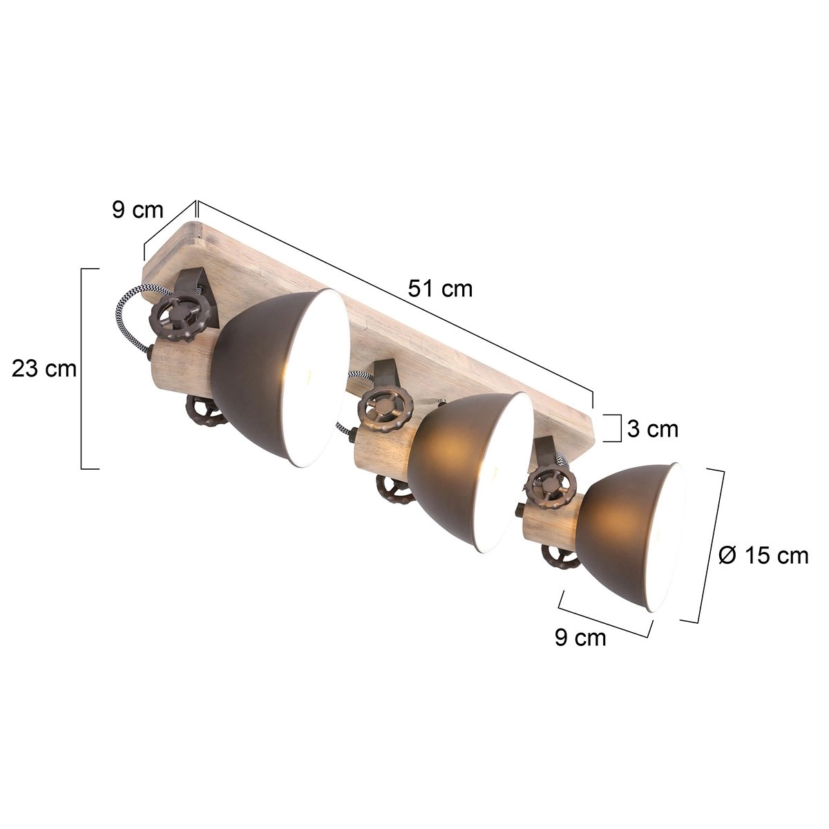 Anthracite surface-mounted spotlight Gearwood Steinhauer 8712746129243