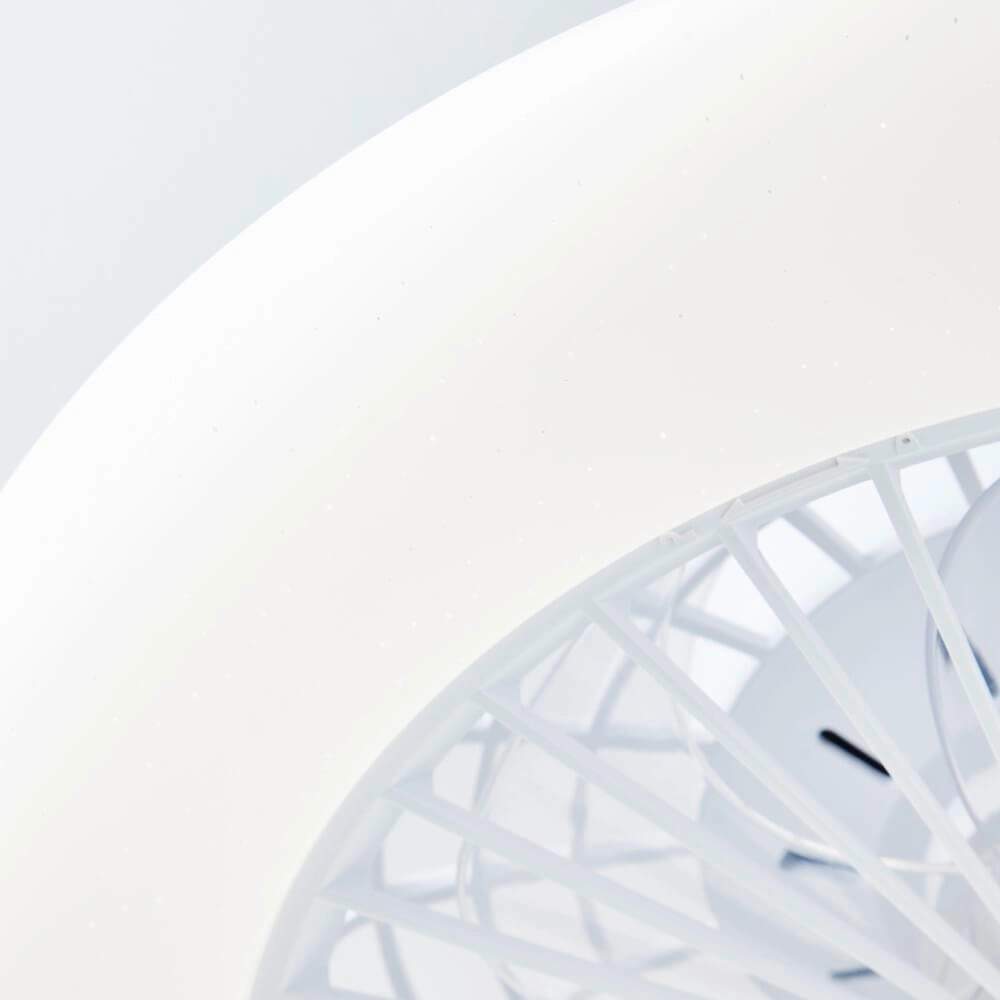 White fan Salerno with RGB function Brilliant 4004353433238