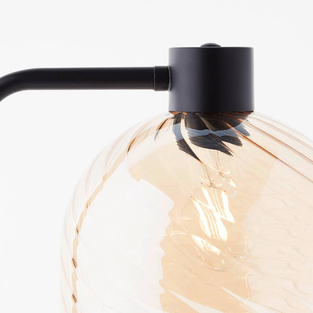 Table lamp Casto black with amber glass Brilliant 4004353446832