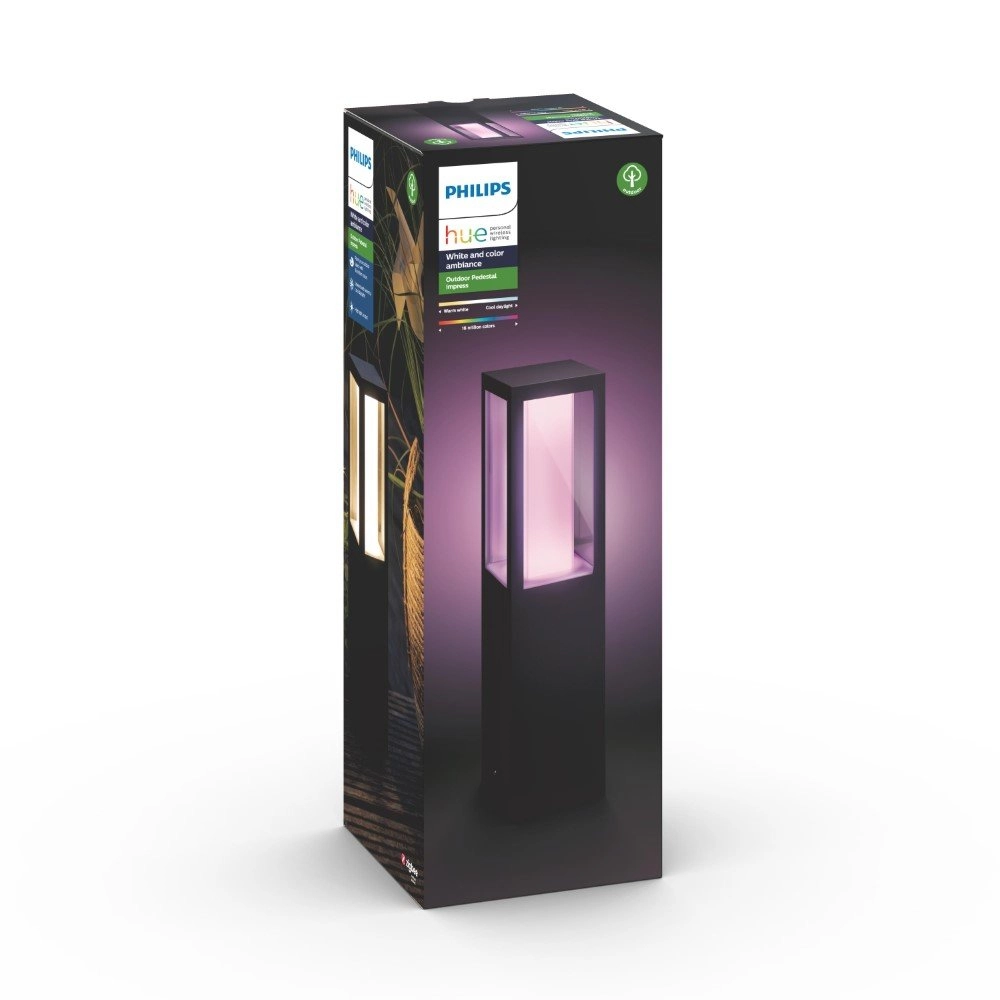 Pedestal Outdoor lamp Hue Impress 40cm - 230volt - black Philips 8718696170502