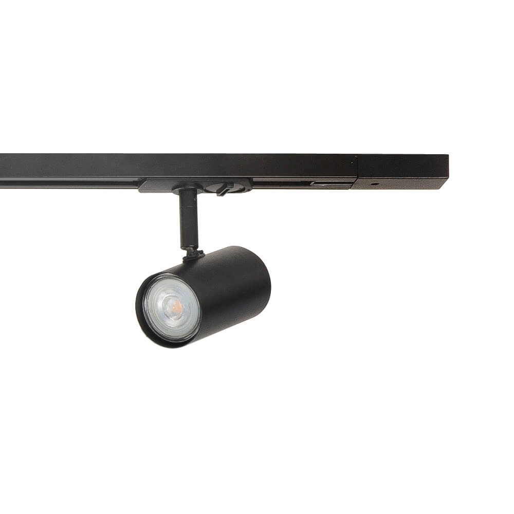 1-phase rail set 150cm Cilinder black with 4 spots Highlight 8718379039577