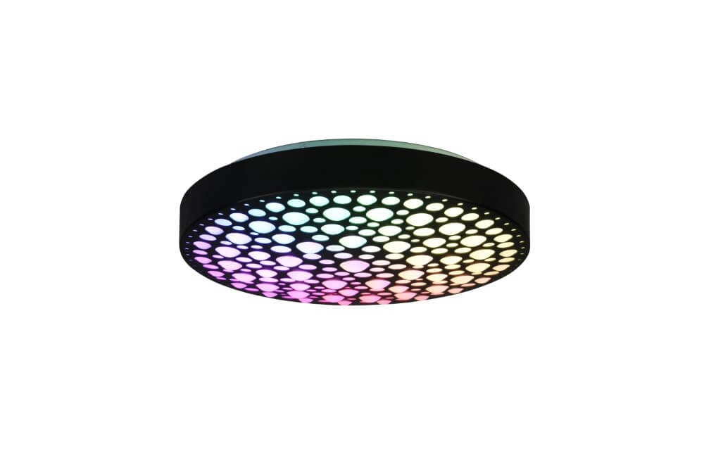 RGB LED ceiling lamp Chizu Ø 40cm - black Trio 4017807538328