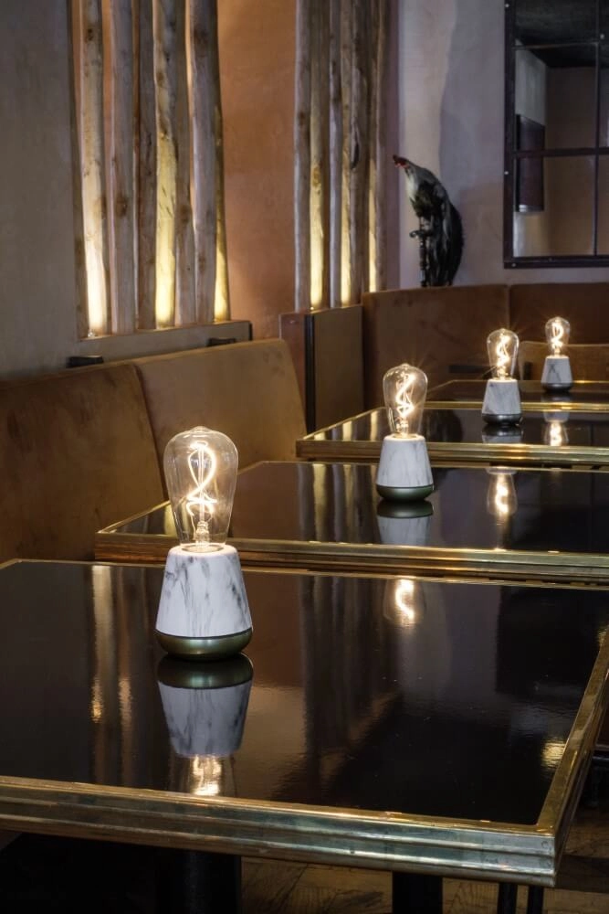 Rechargeable table lamp One White Marble Humble 7446023294270