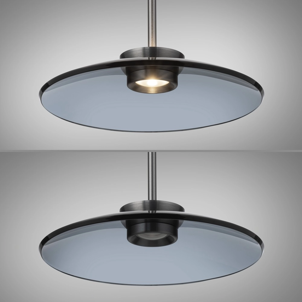 Pendant lamp Ø 50cm Pure E-Moon with smoke glass Paul Neuhaus 4012248386361
