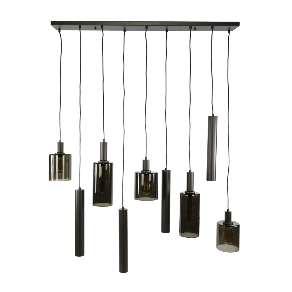 Dining table pendant lamp Sepiora Sienna brown - dark glass - with pendants Lyora 8716803513464