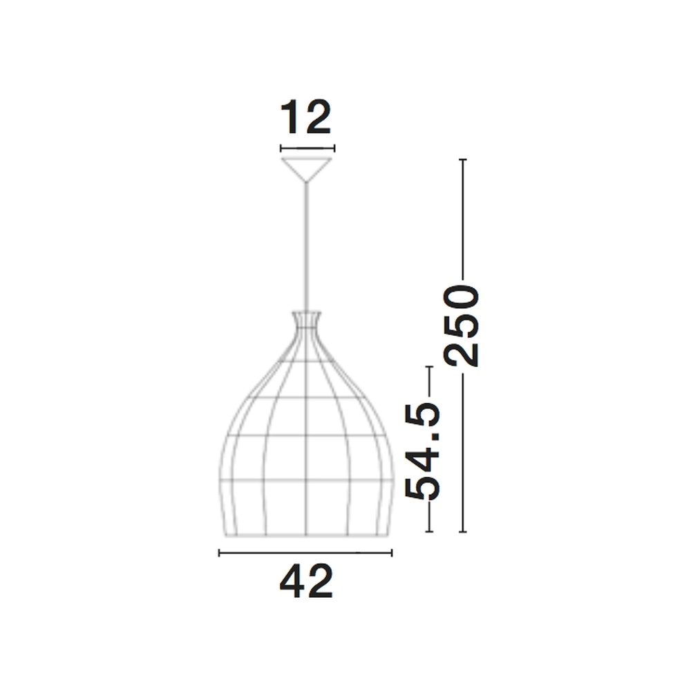 Grey pendant lamp Destin rattan Ø 42cm Lyora 5212017416681