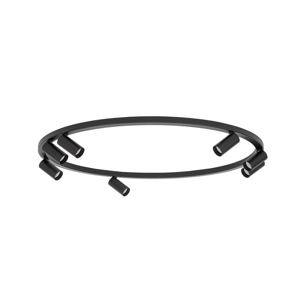 Circle surface-mounted spotlights Fourty 7x GU10 - black Lyora 5903139119443