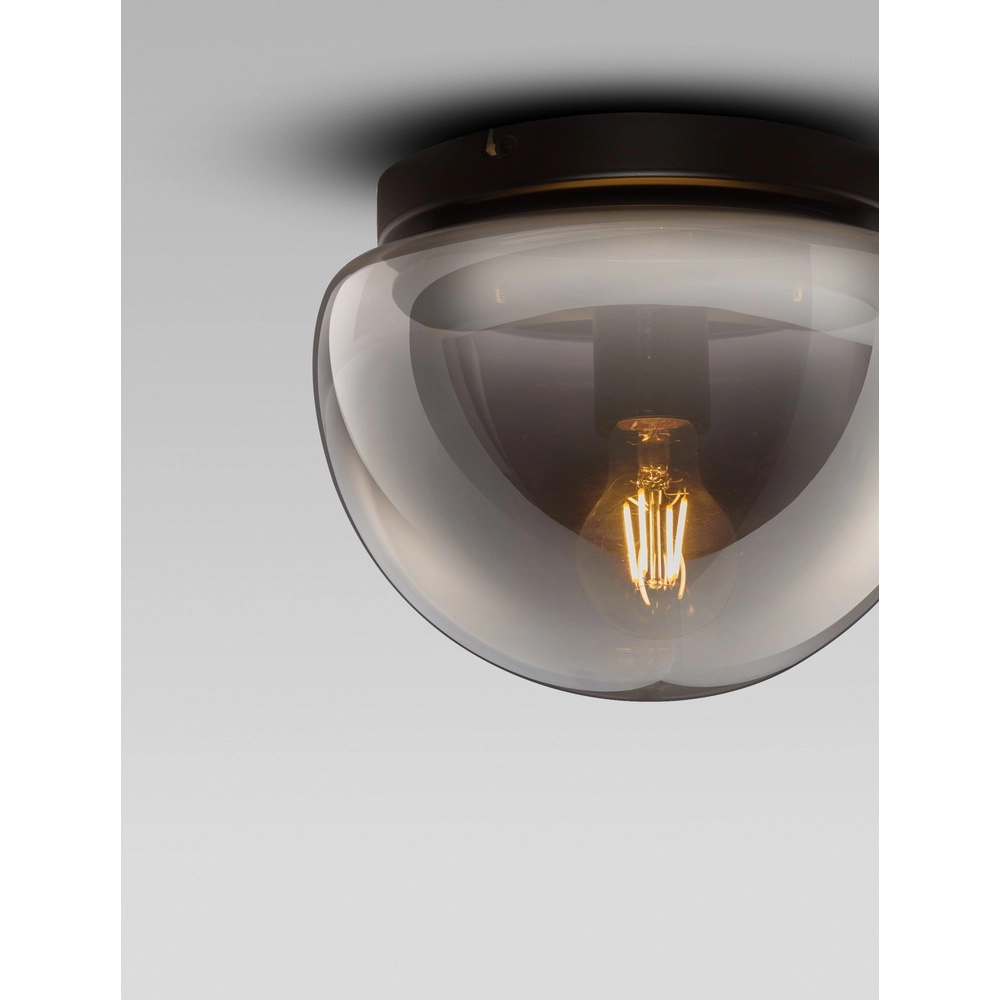 Ceiling lamp Ebony smoke glass Ø 24.5cm Lyora 5212017483553