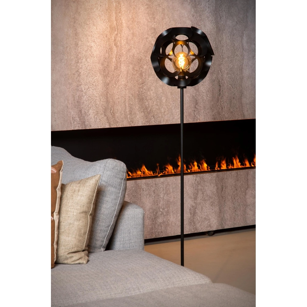 Floor lamp Hannelore Black Lucide 5411212106285