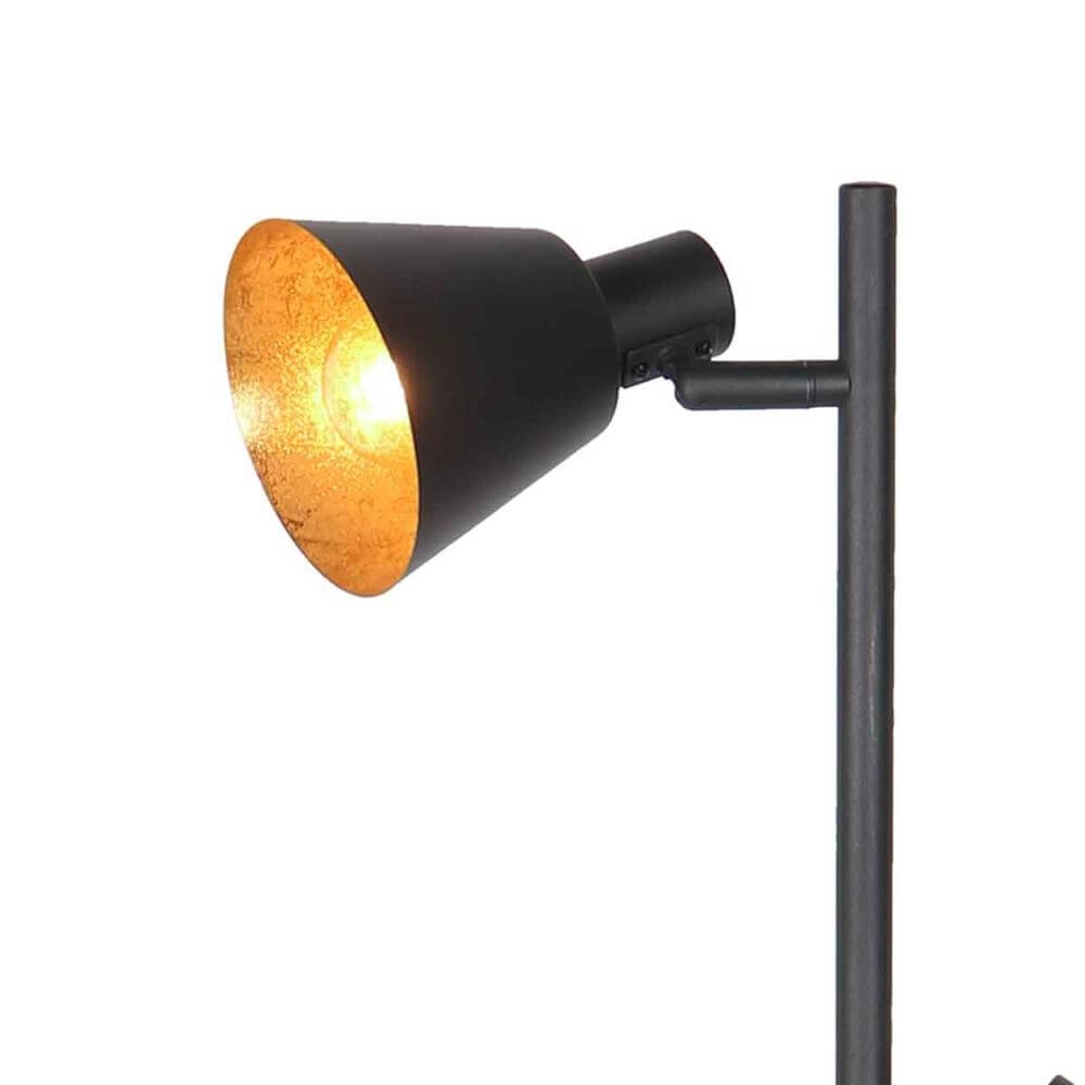 Floor lamp Oeroe black with gold Steinhauer 8712746176360