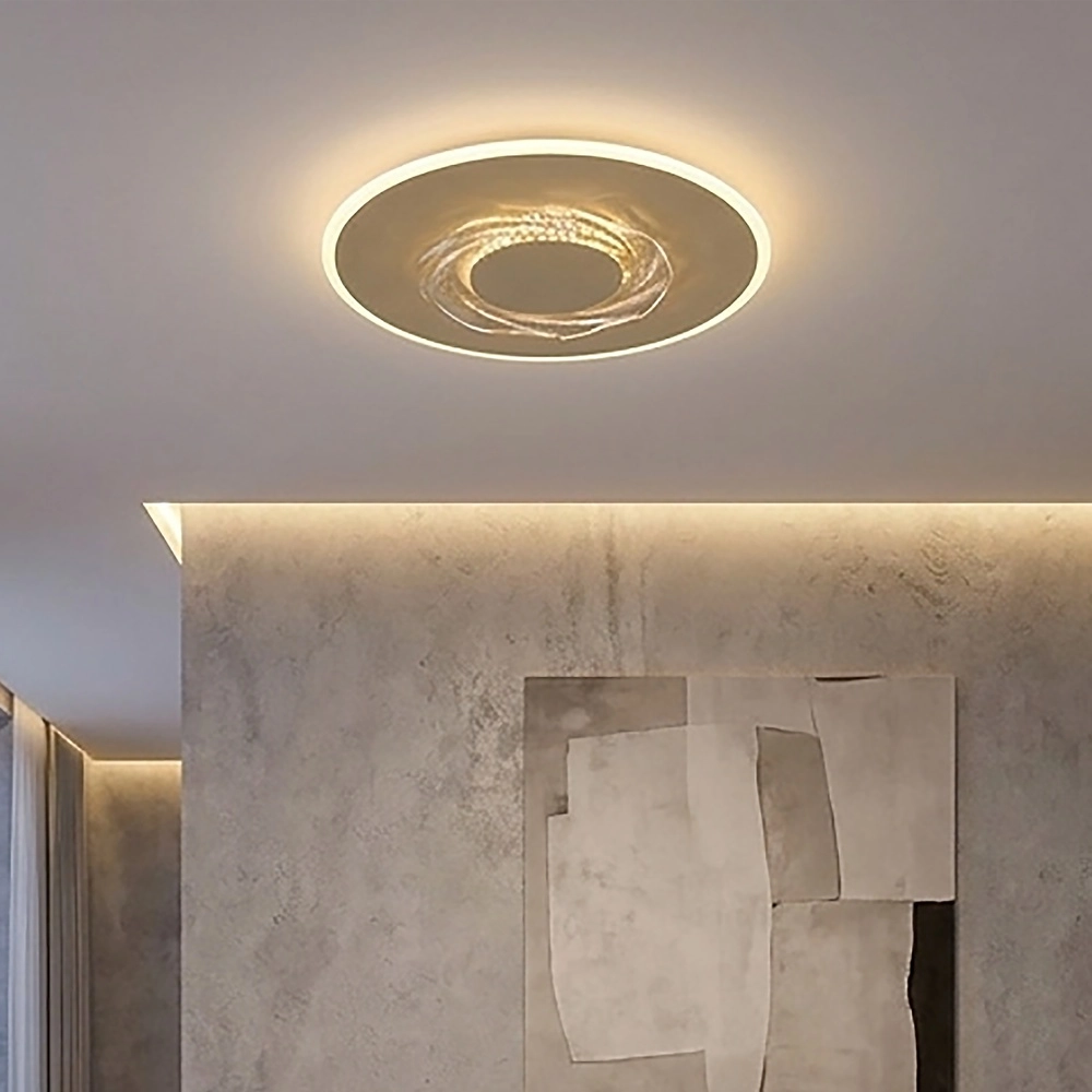 Modern ceiling light Wreath sand brown