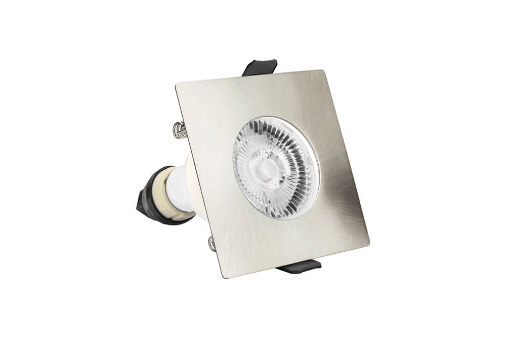 Stainless steel recessed spotlight EvoFire GU10 - square