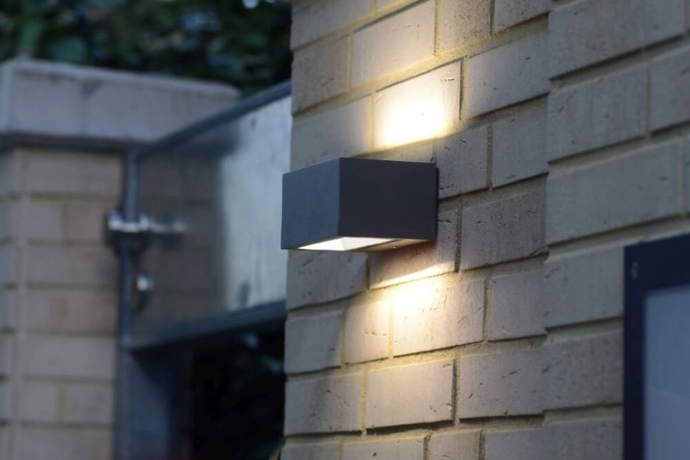 Anthracite wall lamp Gemini design Lutec 4250294310422