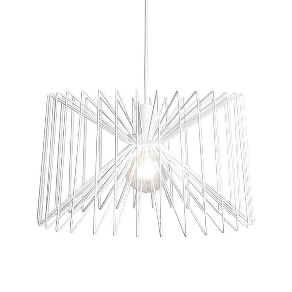 White wire lamp Ness Ø 45cm