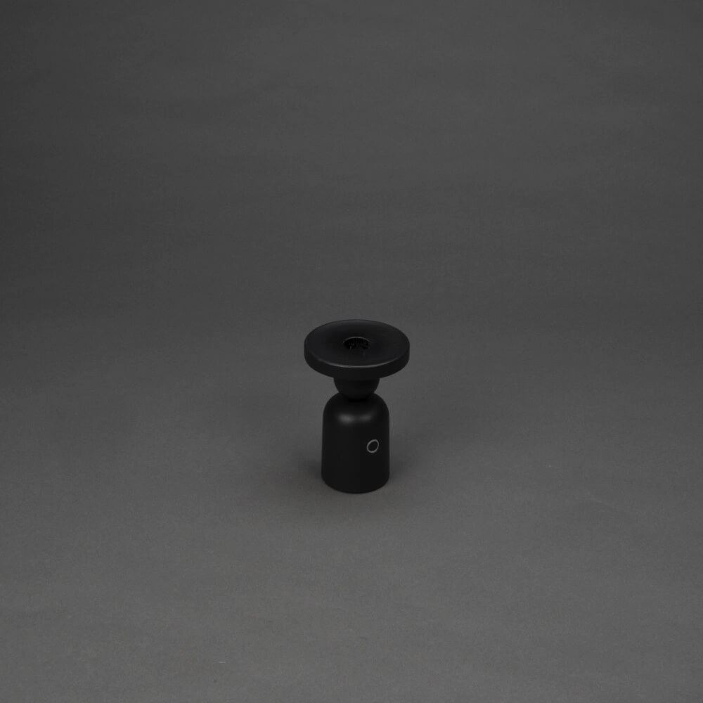 Rechargeable table lamp Nantes Black for candle holder