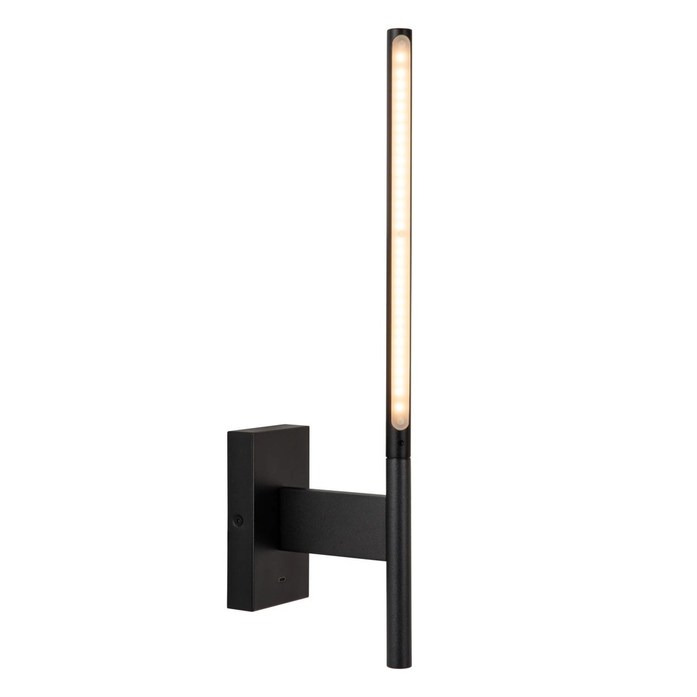 Design wall lamp Finan with USB charging point black Lucide 5411212680013