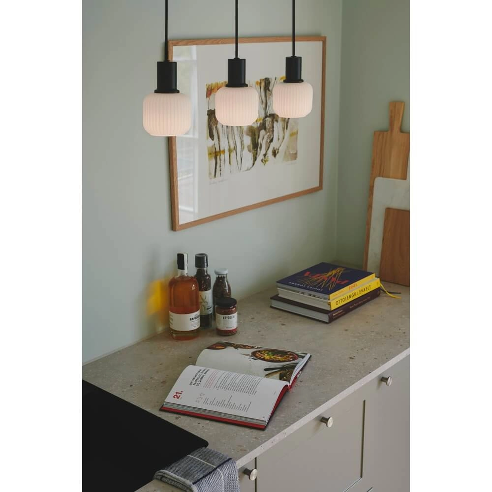 3-light pendant lamp Milford black and white Nordlux 5704924018671