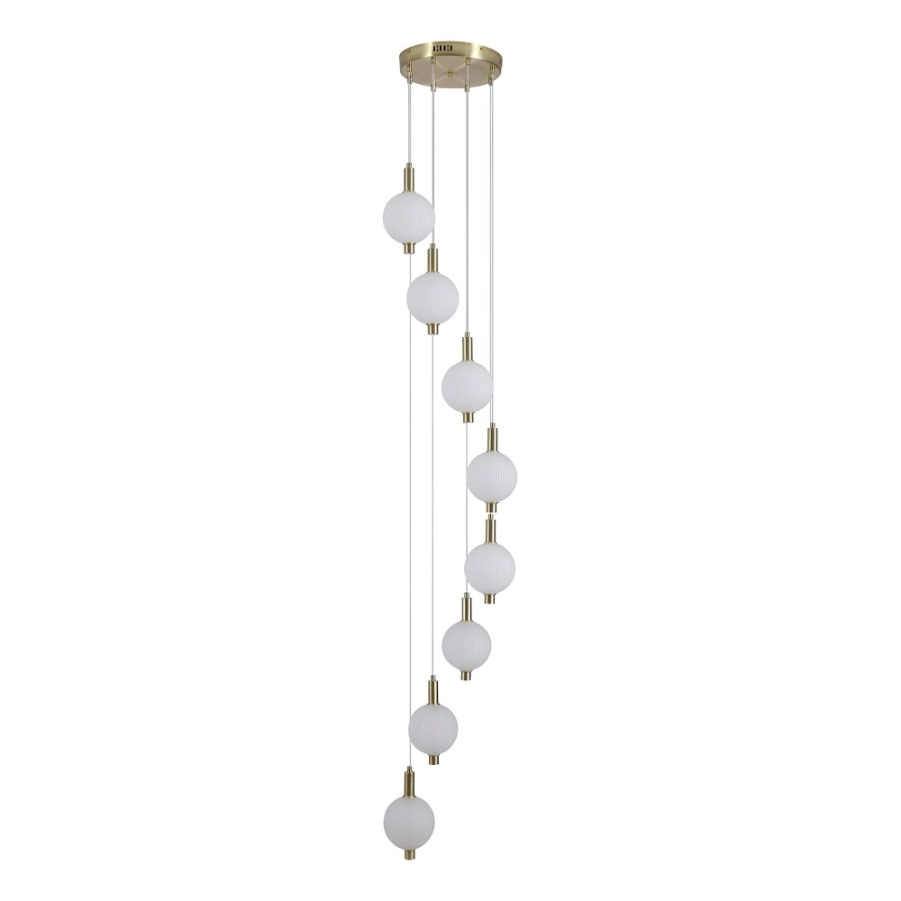 Design pendant lamp Luminique 8-light Searchlight 5053423297200