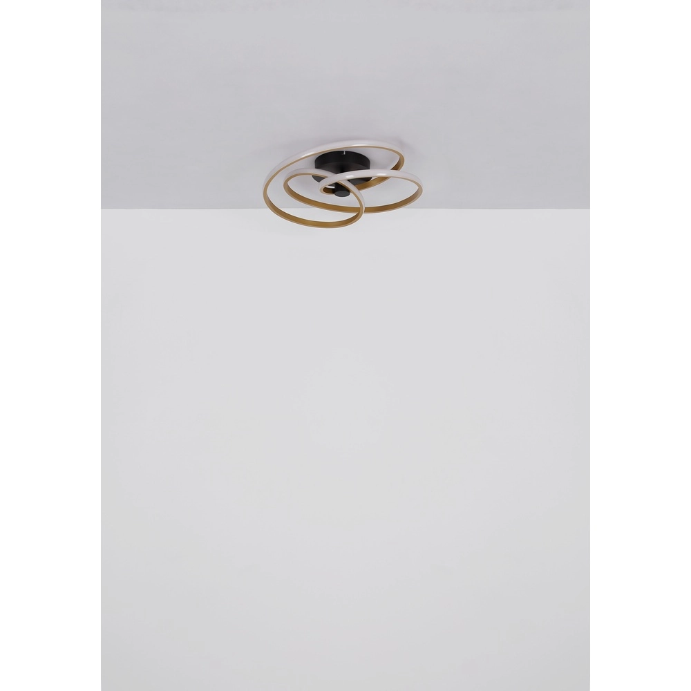 Modern ceiling lamp Glyxar black with gold Globo 9007371450787