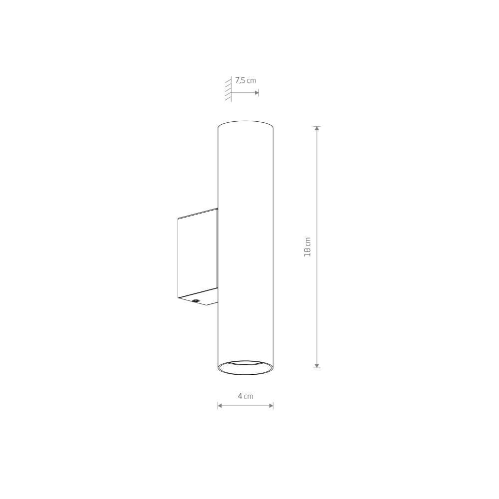 Black wall spotlight Fourty  M up & down Lyora 5903139107532