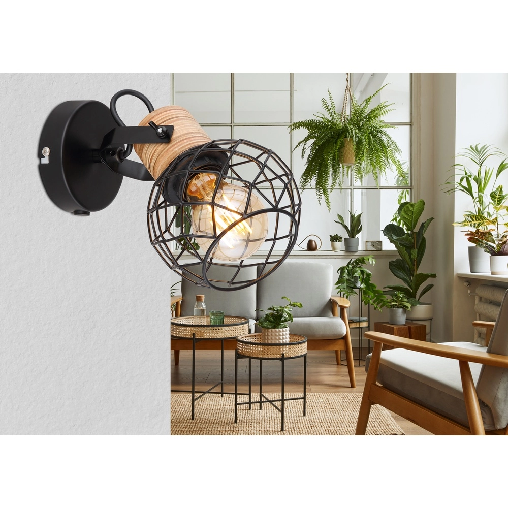 Wall lamp Lacky Black Globo 9007371429356