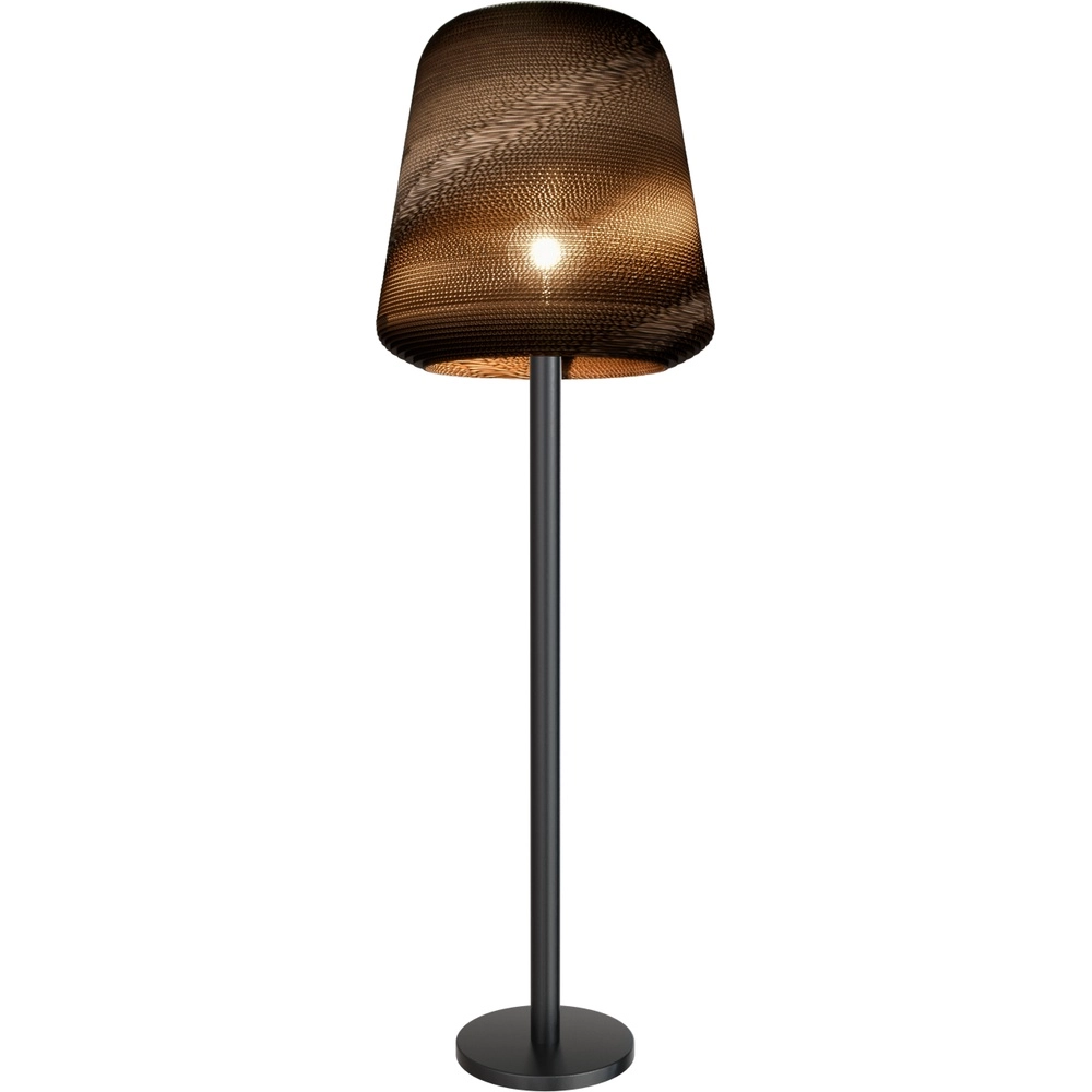 Black floor lamp Carta Moody Ø 54cm Think Paper shade