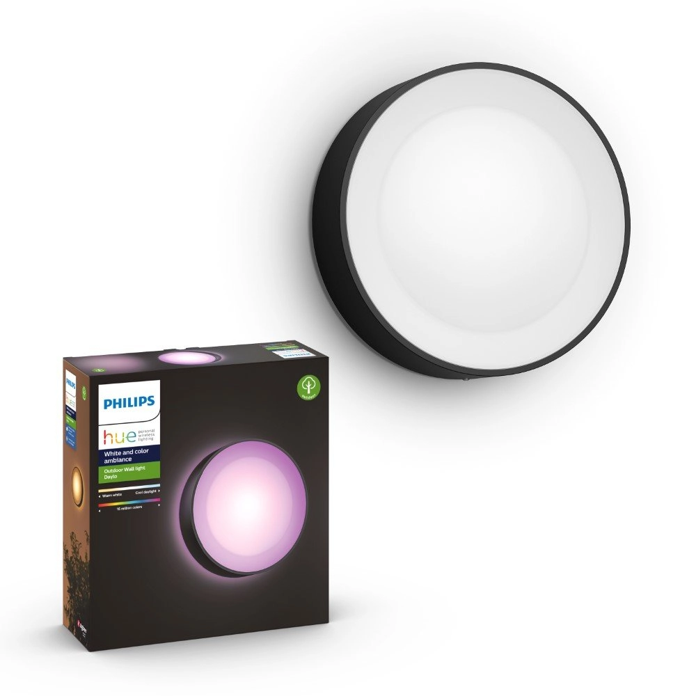 Round outdoor lamp Hue Daylo black Philips 8718696174401