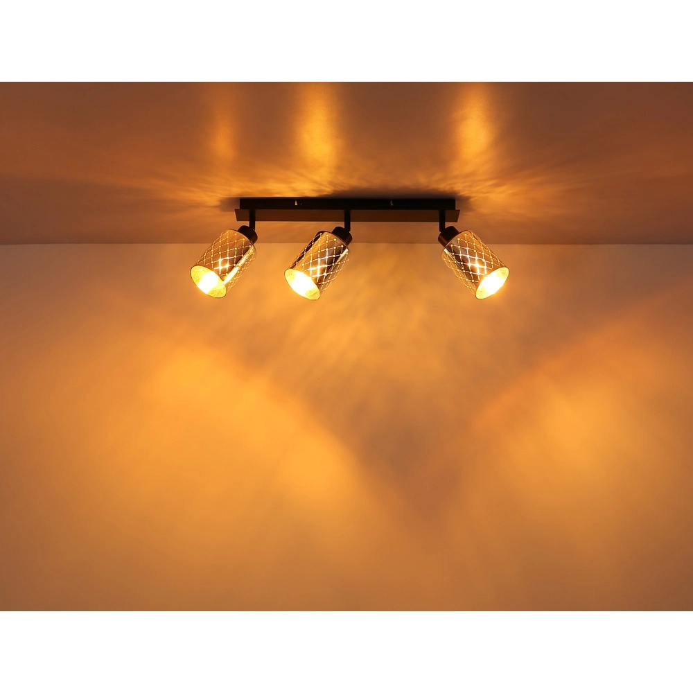 Design ceiling lamp Alonso 3-light black Globo 9007371569250
