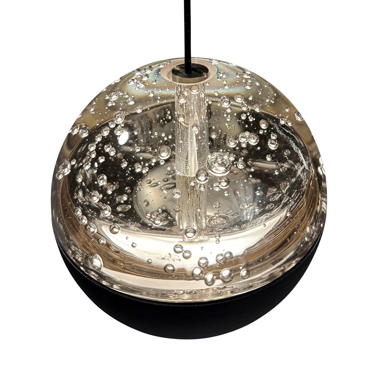 5-light dining table pendant lamp Belluno LED - Black with Glass Steinhauer 8712746183900