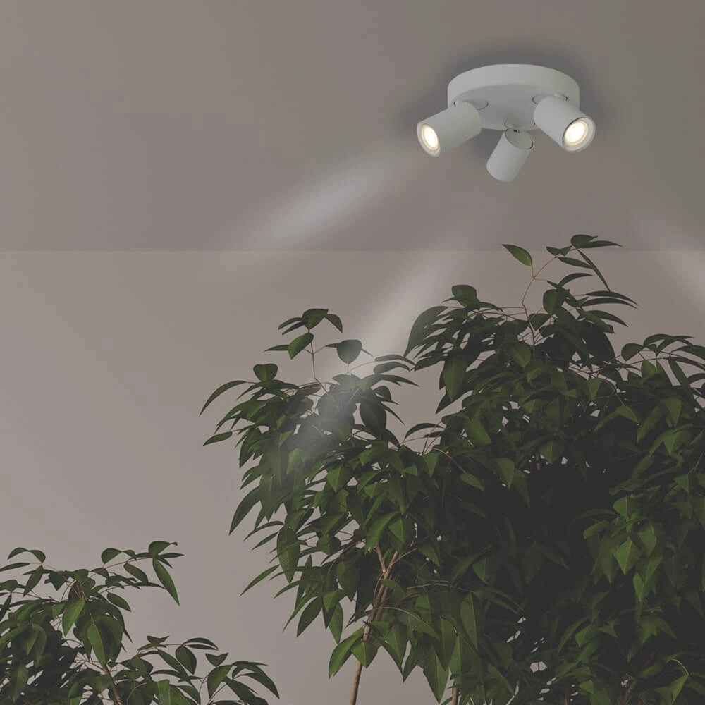 Ceiling lamp Moon 3 Round white Lyora