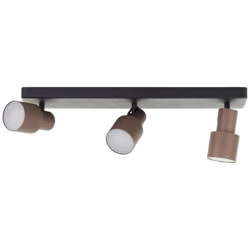 3-light surface-mounted spotlight Cadiz black with bronze Brilliant 4004353441288