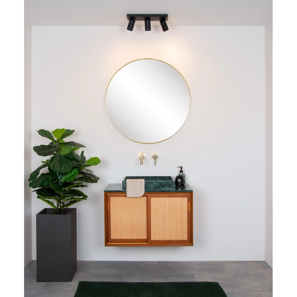 Ceiling spotlight Taylor IP44 3-light black Lucide 5411212092656