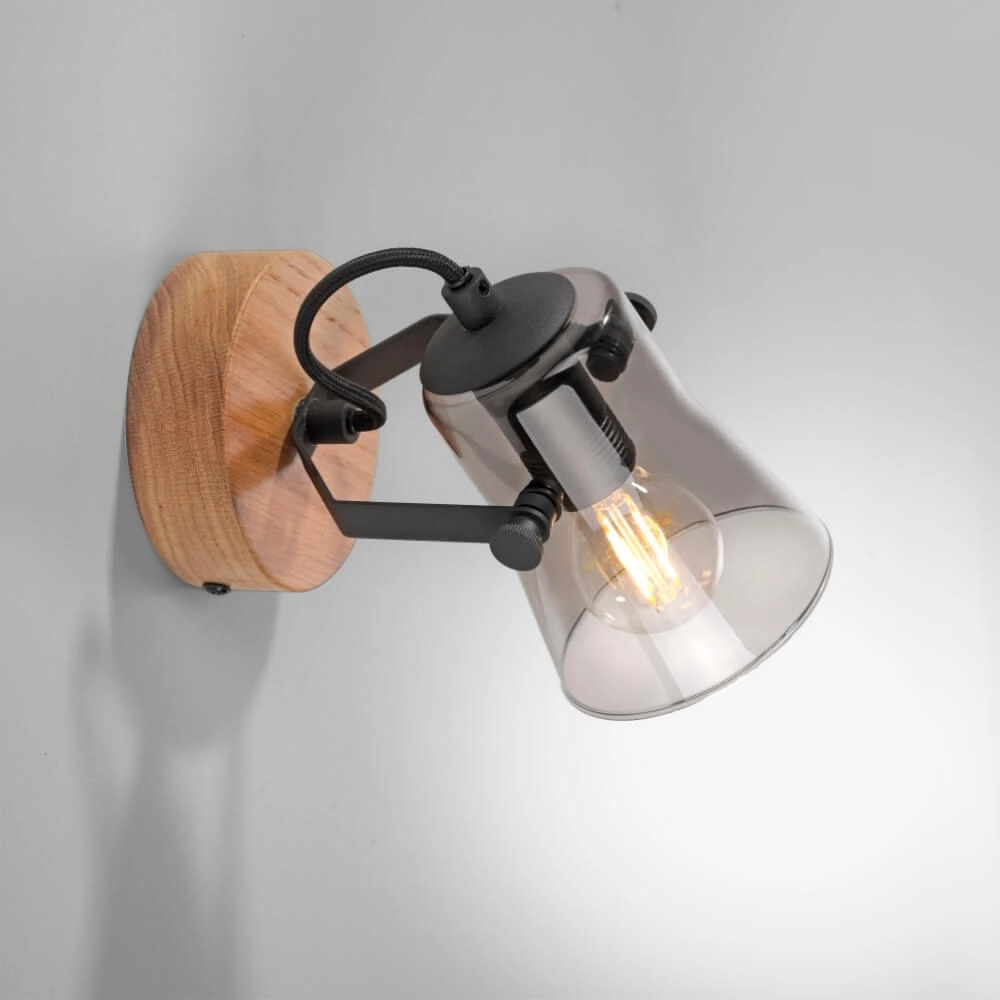 Wall lamp Green Langstrom wood Just Light 4043689994860