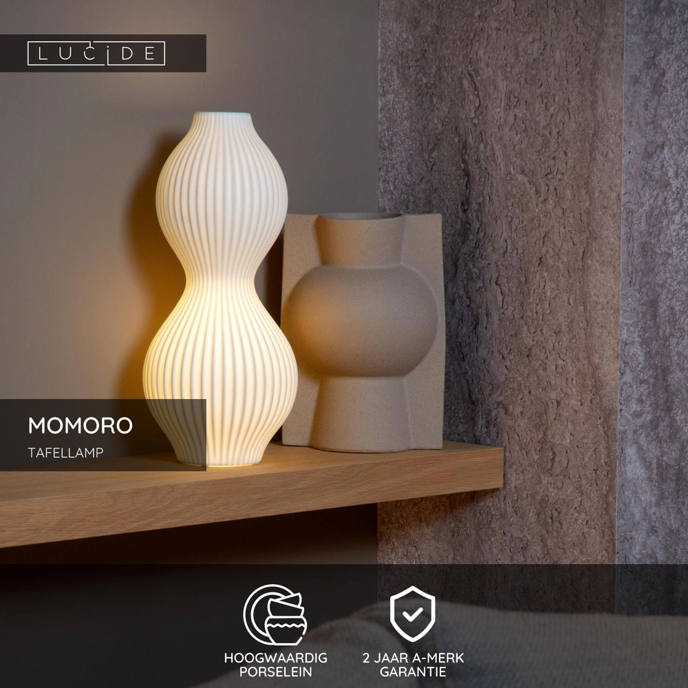 Vase table lamp Momoro white Lucide 5411212134516