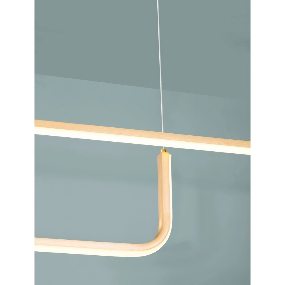 Sleek pendant lamp Strita gold double 3000K Lyora 5212017448408