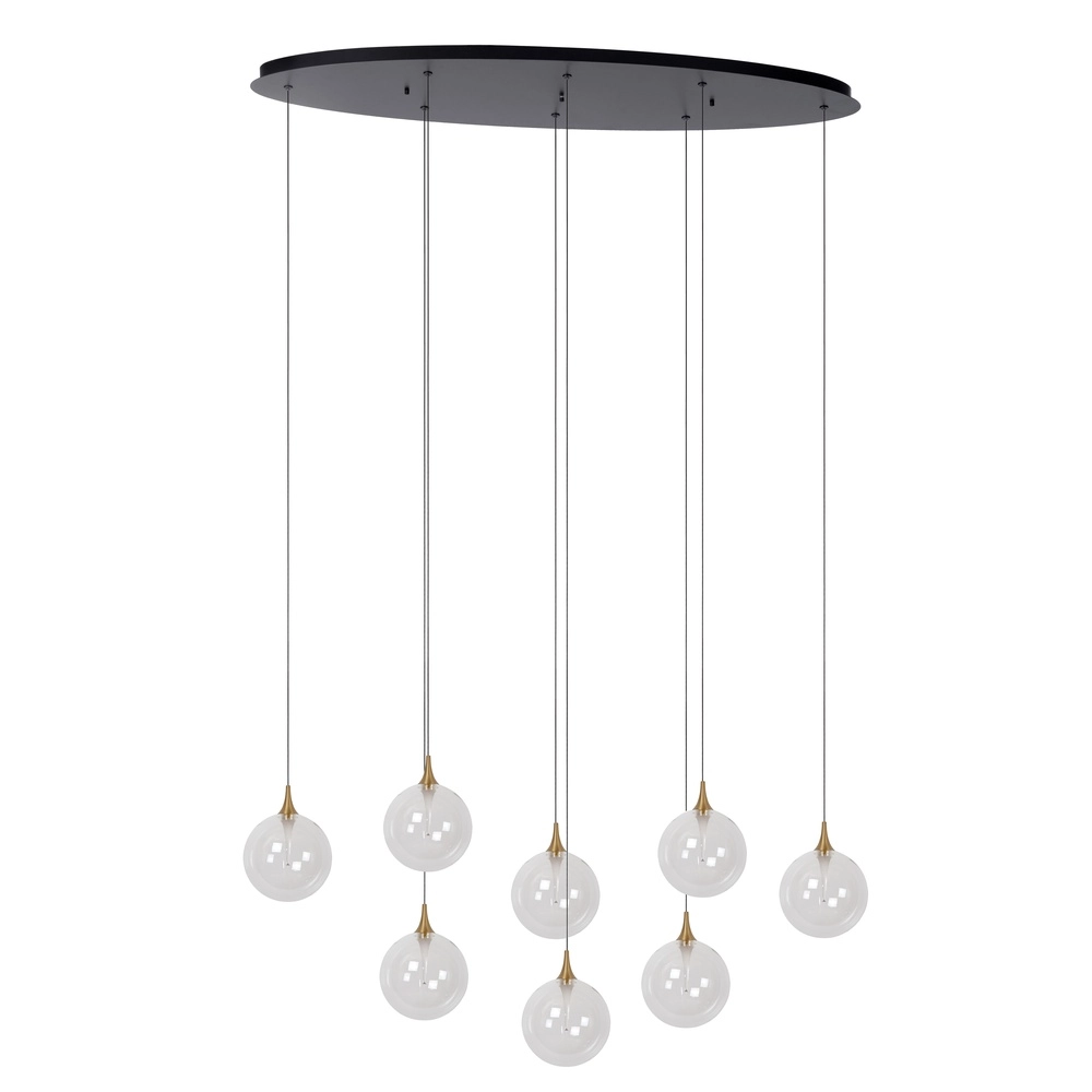 Design LED pendant light Gisela clear - 8x Ø 16cm Premium by Lucide 5411212134820
