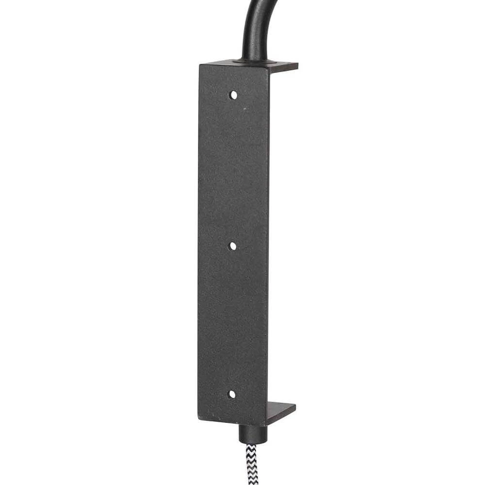 Wall lamp Bloeba black with silver grey shade Steinhauer 8712746177107