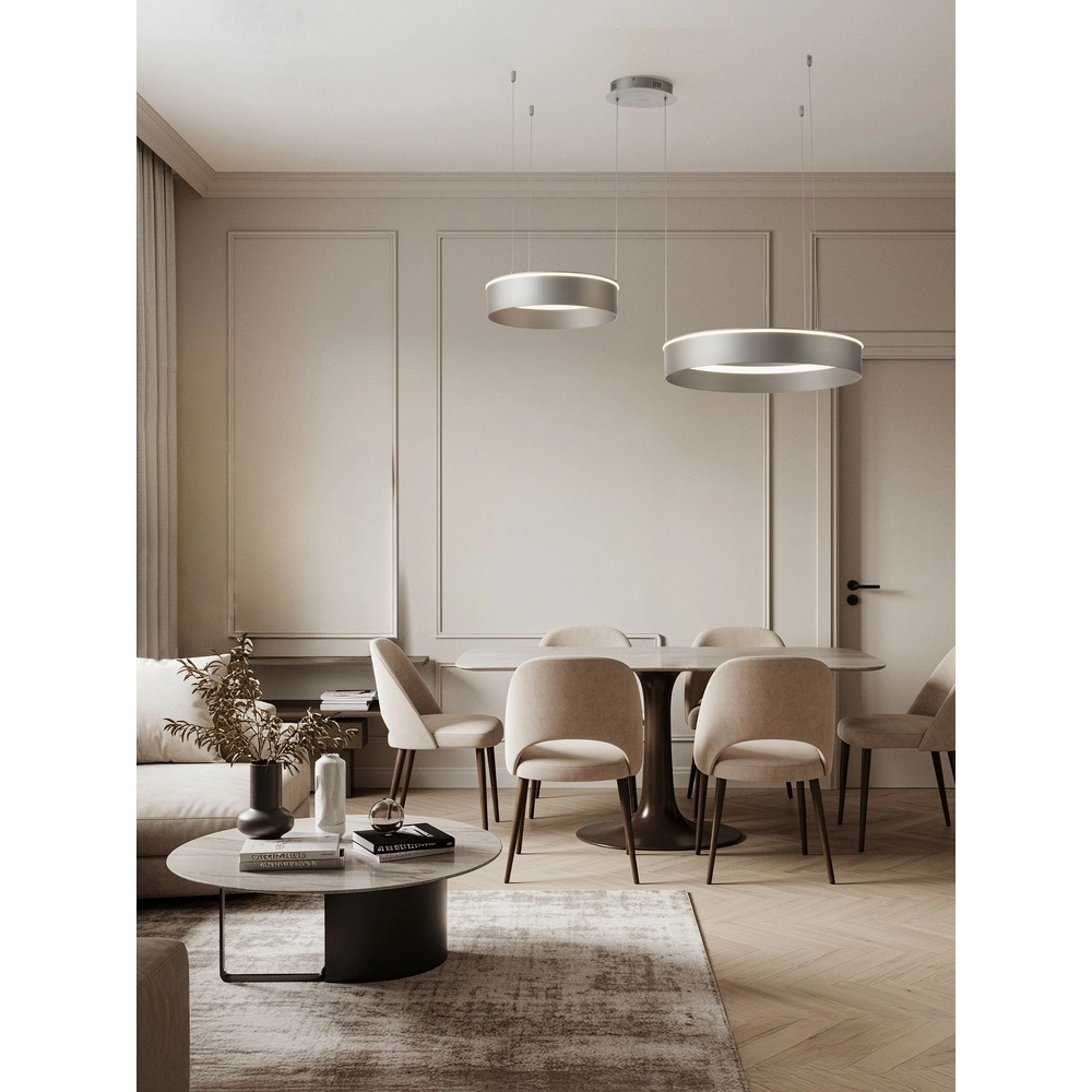 Modern pendant lamp Olivia Double nickel
